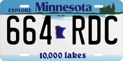 MN license plate 664RDC