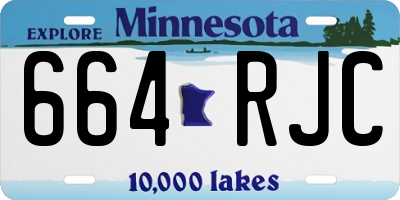 MN license plate 664RJC