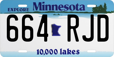 MN license plate 664RJD