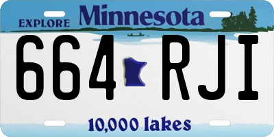 MN license plate 664RJI