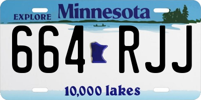 MN license plate 664RJJ