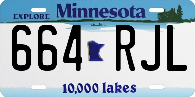 MN license plate 664RJL