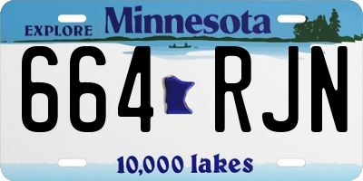 MN license plate 664RJN