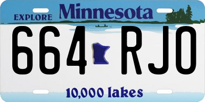 MN license plate 664RJO