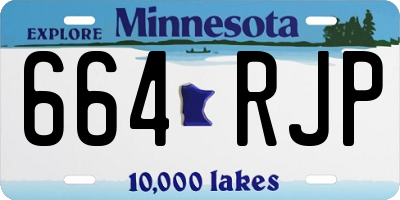 MN license plate 664RJP