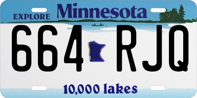 MN license plate 664RJQ