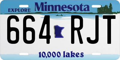 MN license plate 664RJT