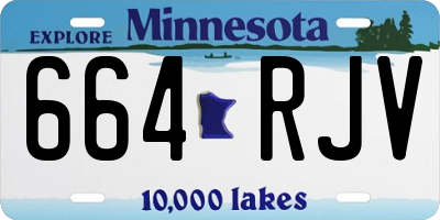 MN license plate 664RJV