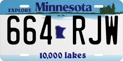 MN license plate 664RJW