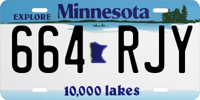 MN license plate 664RJY