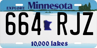 MN license plate 664RJZ