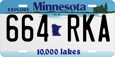 MN license plate 664RKA