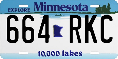 MN license plate 664RKC