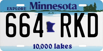 MN license plate 664RKD