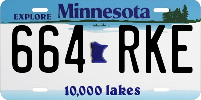 MN license plate 664RKE