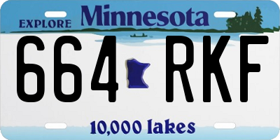 MN license plate 664RKF