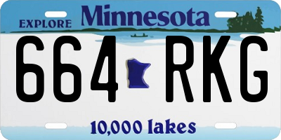 MN license plate 664RKG