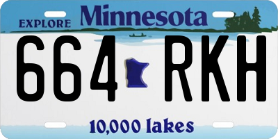 MN license plate 664RKH