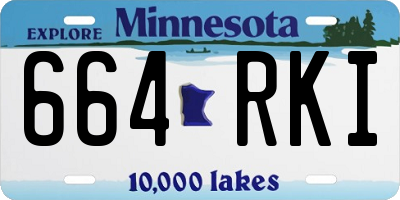 MN license plate 664RKI