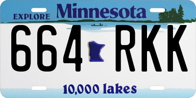 MN license plate 664RKK