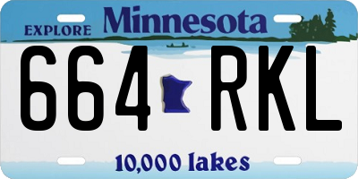 MN license plate 664RKL