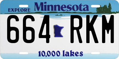 MN license plate 664RKM