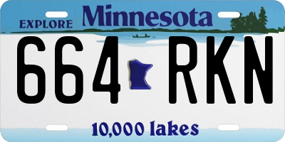 MN license plate 664RKN