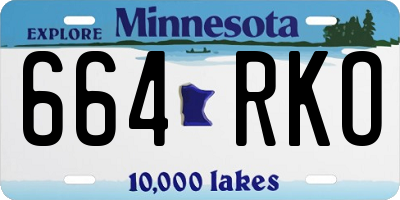 MN license plate 664RKO