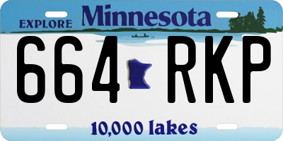 MN license plate 664RKP