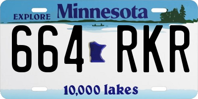 MN license plate 664RKR