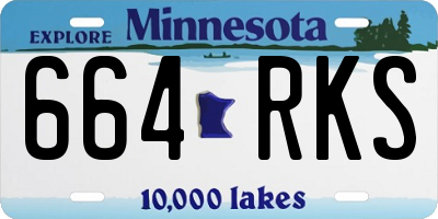 MN license plate 664RKS