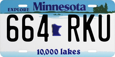 MN license plate 664RKU