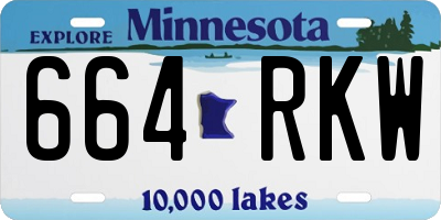 MN license plate 664RKW