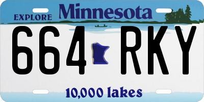 MN license plate 664RKY
