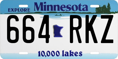 MN license plate 664RKZ