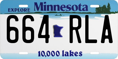 MN license plate 664RLA
