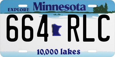 MN license plate 664RLC