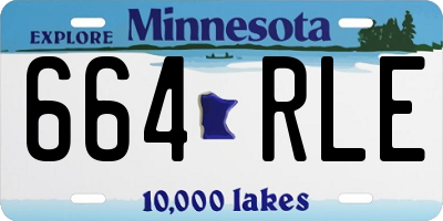 MN license plate 664RLE