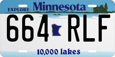 MN license plate 664RLF