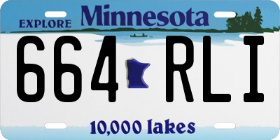 MN license plate 664RLI