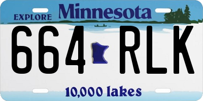 MN license plate 664RLK