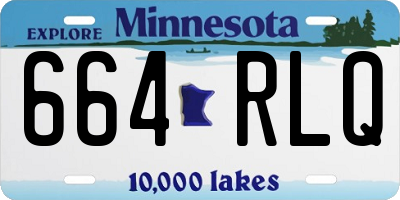 MN license plate 664RLQ