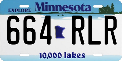 MN license plate 664RLR