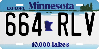 MN license plate 664RLV