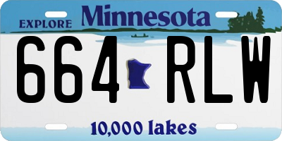MN license plate 664RLW