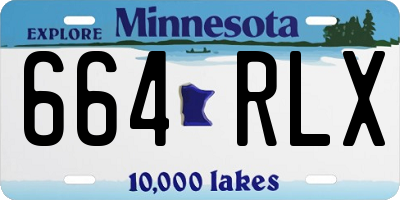 MN license plate 664RLX