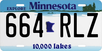 MN license plate 664RLZ