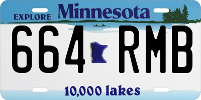 MN license plate 664RMB