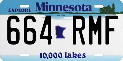 MN license plate 664RMF