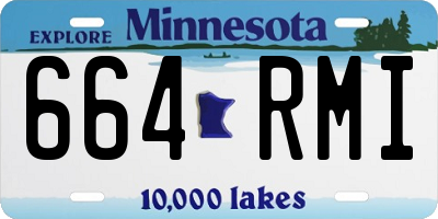MN license plate 664RMI